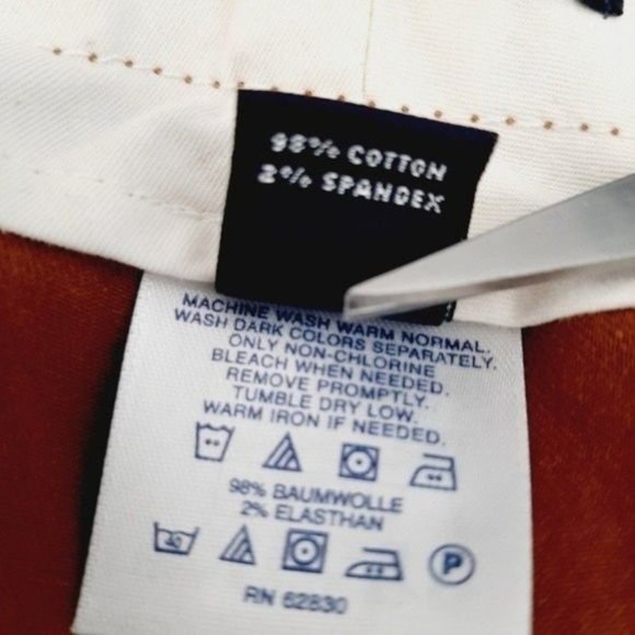 LAND'S END Classic Chino Crop Pants Tan Fit 2 Sz 18 Flawed - Picture 10 of 10